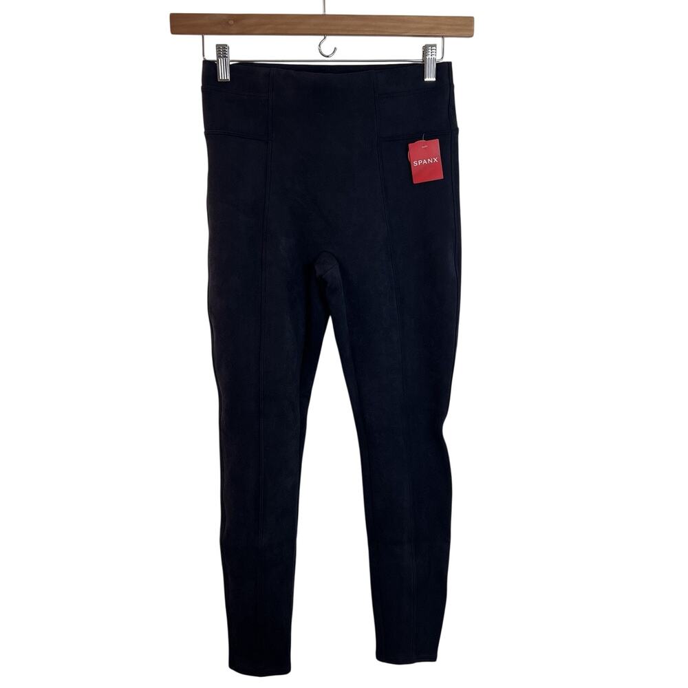 NWT Spanx Faux Suede Leggings Point Classic Navy Size Medium